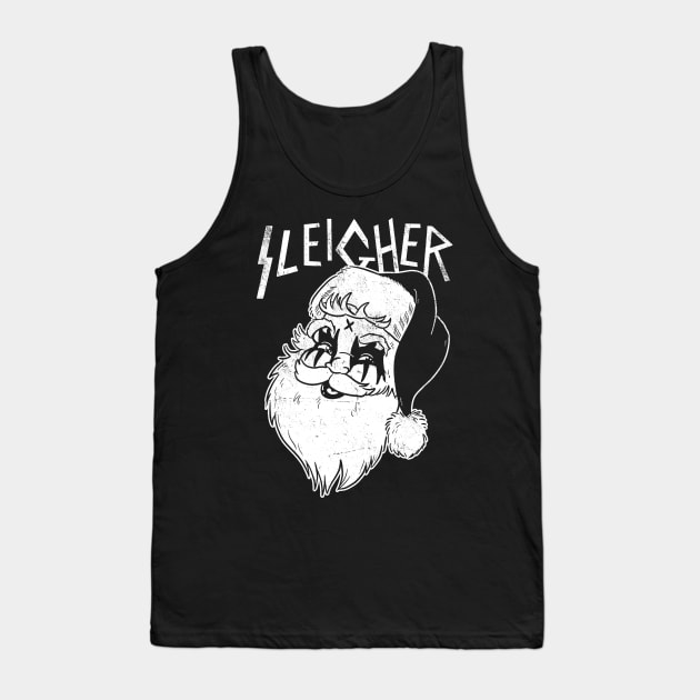 Sleigher Black Metal Santa Clause Tank Top by APSketches